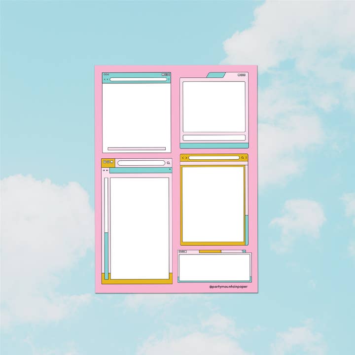 Party Mountain Paper co. - Wholesale Notepad - Too Many Windows Notepad | Last Chance