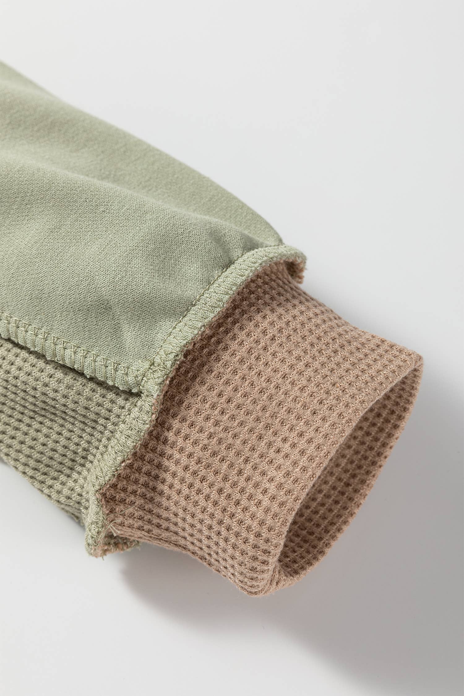 66DISCO - Wholesale Sweatshirt - Women's - 66Block Texture Waffle Patchwork Oversize Sweatshirt(S-4X)10