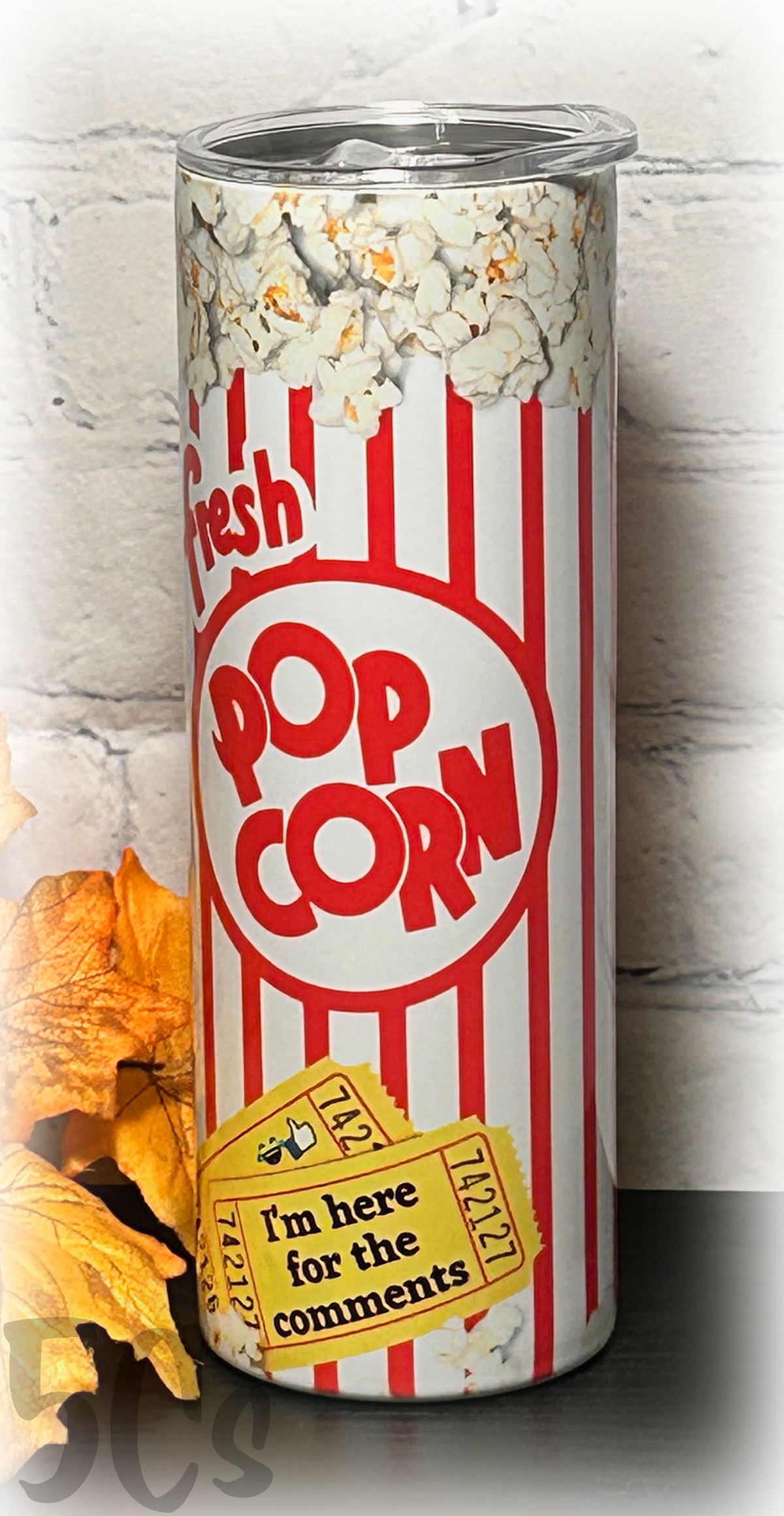 5C's Wholesale - Wholesale Insulated Mug/Tumbler - I'm Here For The Comments Popcorn Tumbler3