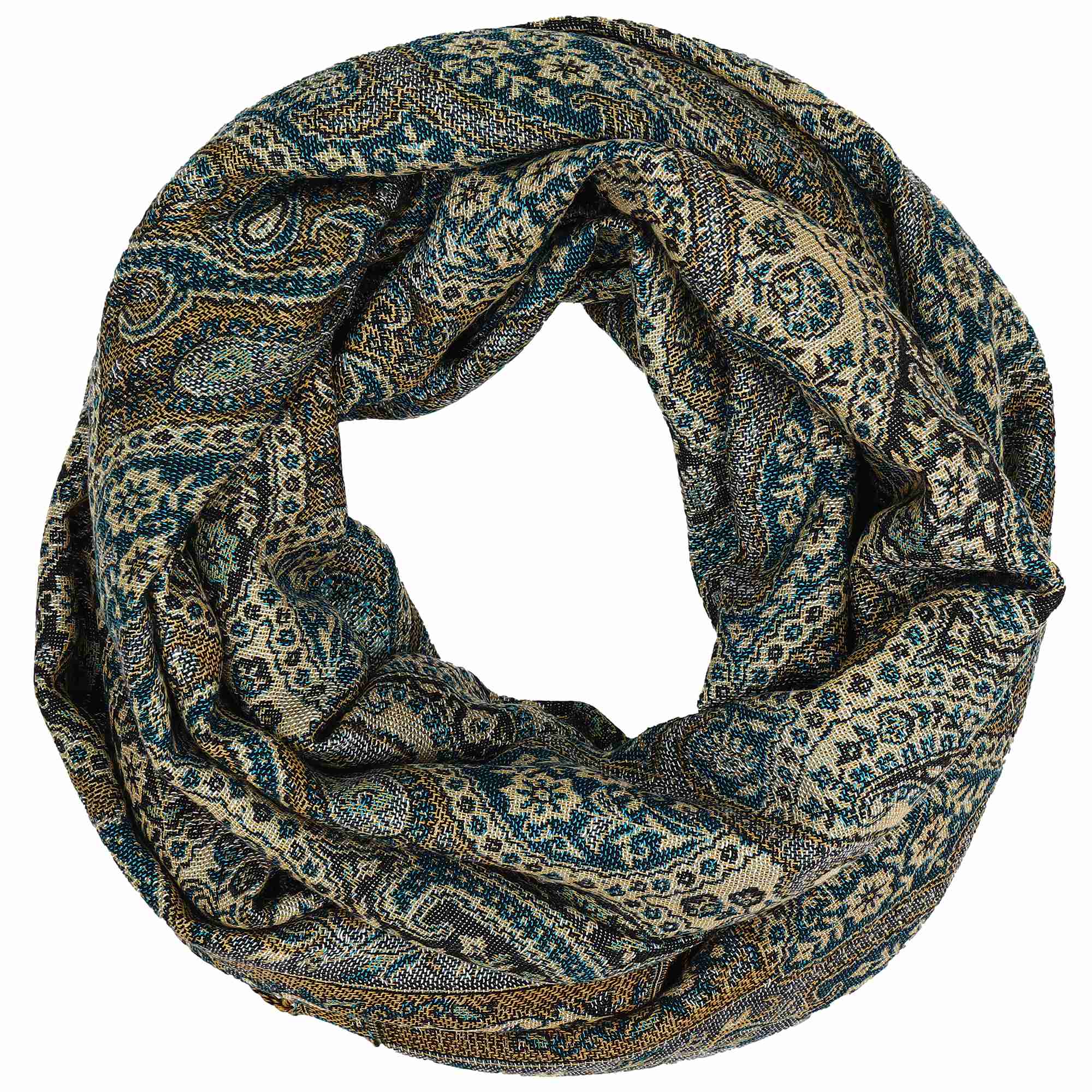 Tribal Trade GmbH - Wholesale Scarf - Unisex - Pashmina Style Floral Waves Scarf 210x70cm 06 Ethnic Scarf1