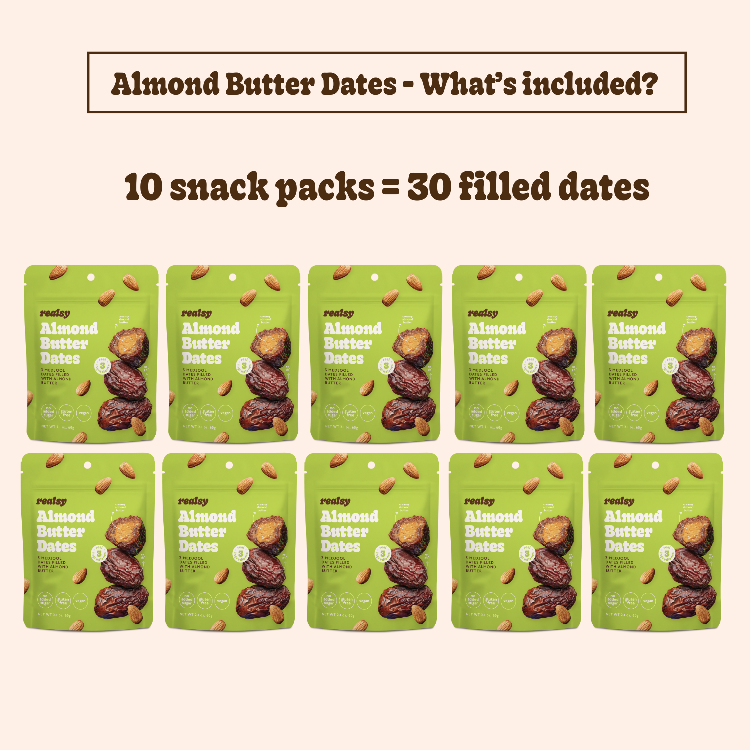 realsy - Wholesale Nuts - Almond Butter Filled Medjool Date Snack Packs - 10 unit/case3
