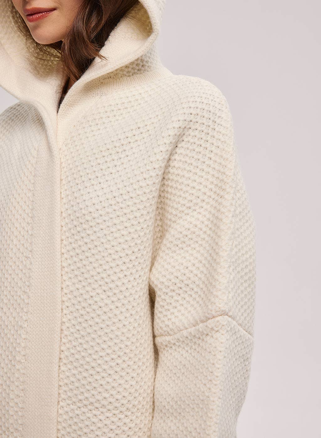 NAP – Cardigan - Mulher por atacado – Cardigã de ponto com capuz com palangre8