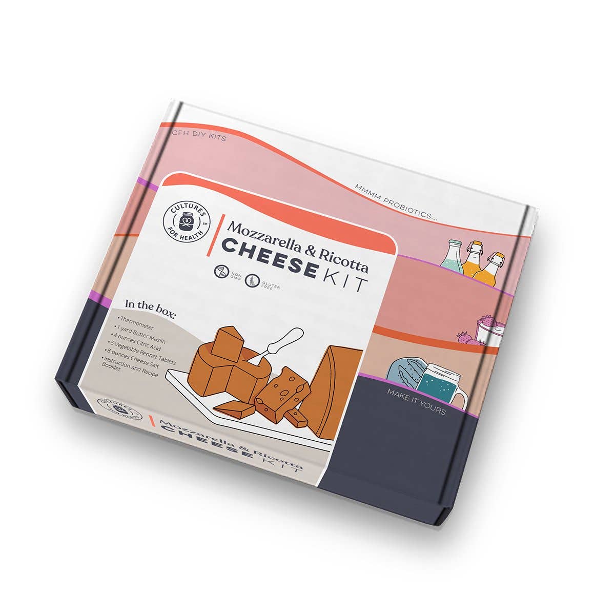 Cultures for Health - Wholesale DIY Food Kit - Mozzarella and Ricotta Cheese Making Kit (8 Count Case Pack)