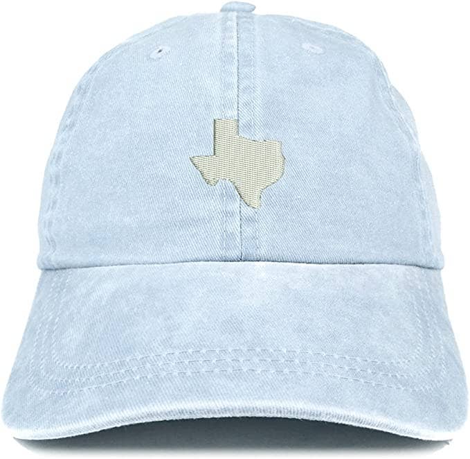 Trendy Apparel Shop - Wholesale Baseball Cap - Unisex - Texas State Map Embroidered Washed Cotton Adjustable Cap10