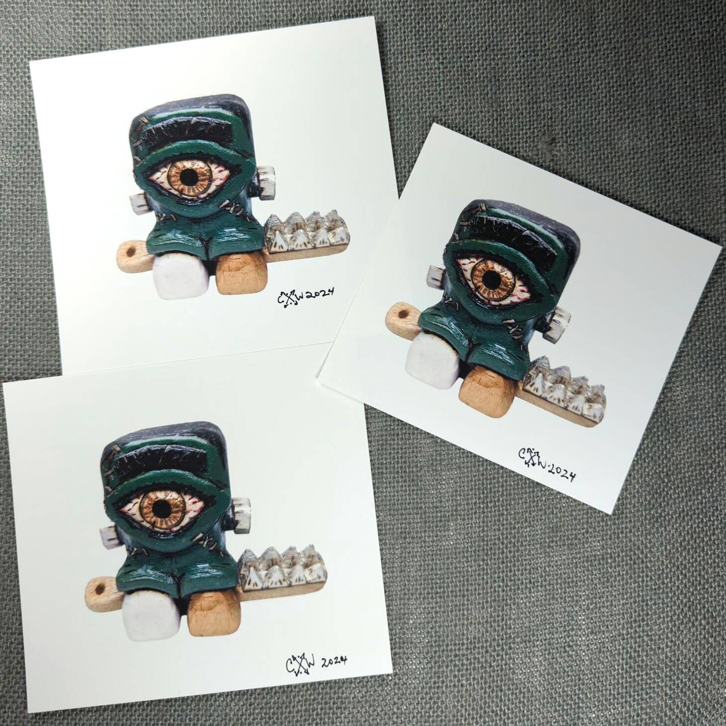 Chaos Woods - Wholesale Art Print - Frankenstein's Monster print - Cyclops with a toothbrush2