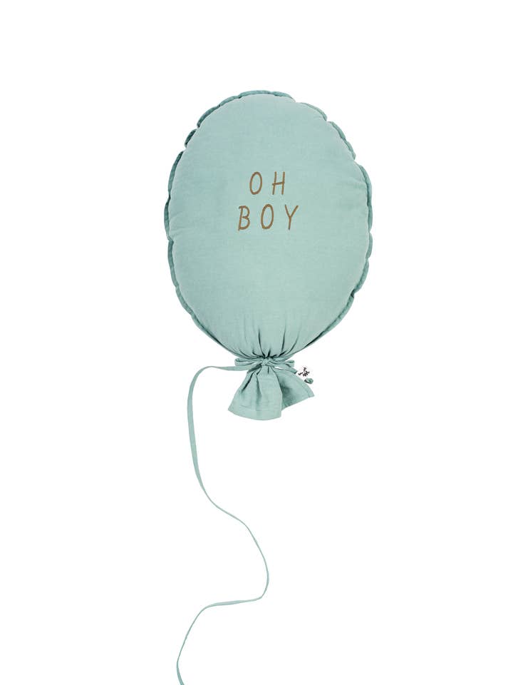 BALLOON PILLOW OLD GREEN OH BOY CARAMEL for wholesale by Malomi Kids