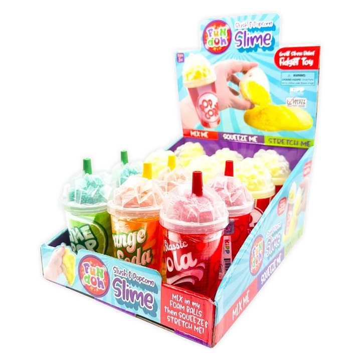 Fun-Doh Slush and Popcorn Slime Assortment - 12/Display for wholesale by Novelty Brands