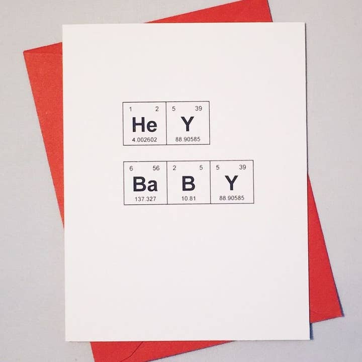 Hey Baby Sentimental Elements Card voor wholesale door theBird+theBeard