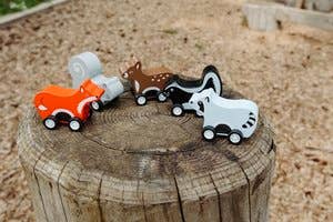 Jack Rabbit Creations - Wholesale Wood Toy - Kids - Pull Back Woodland Animals Refill - Set of 201