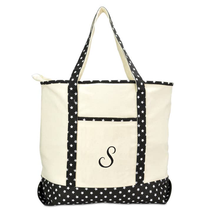 Dalix - Wholesale Tote bag – Women's - DALIX 22" Personalized Tote Bag Black Star Ballent - A-Z55