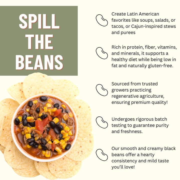 Mountain High Organics - Wholesale Beans - Mountain High Organics - 25lb Bag, Organic Black Beans2