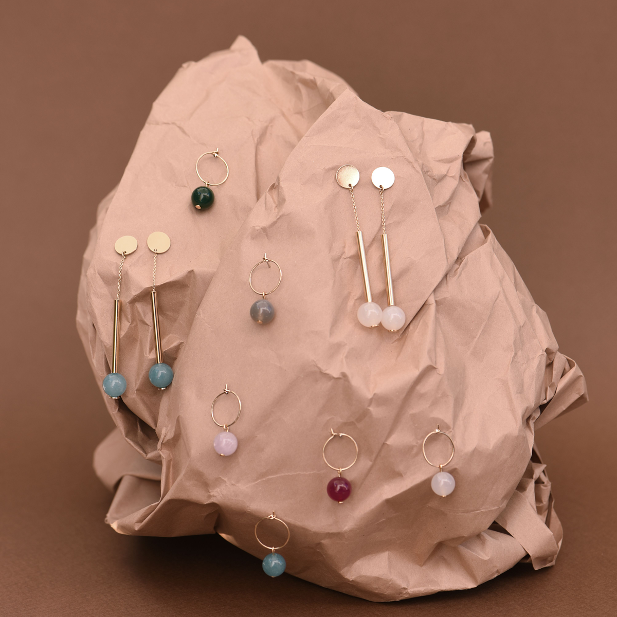 Titlee - Wholesale Hoop Earrings - WOLCOTT bead hoops (lavender)1