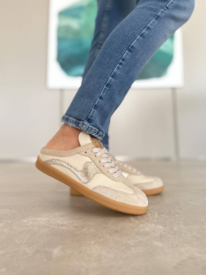 Klaar voor verzending - Velia beige - Premium leren sneaker voor wholesale door PMK SHOES