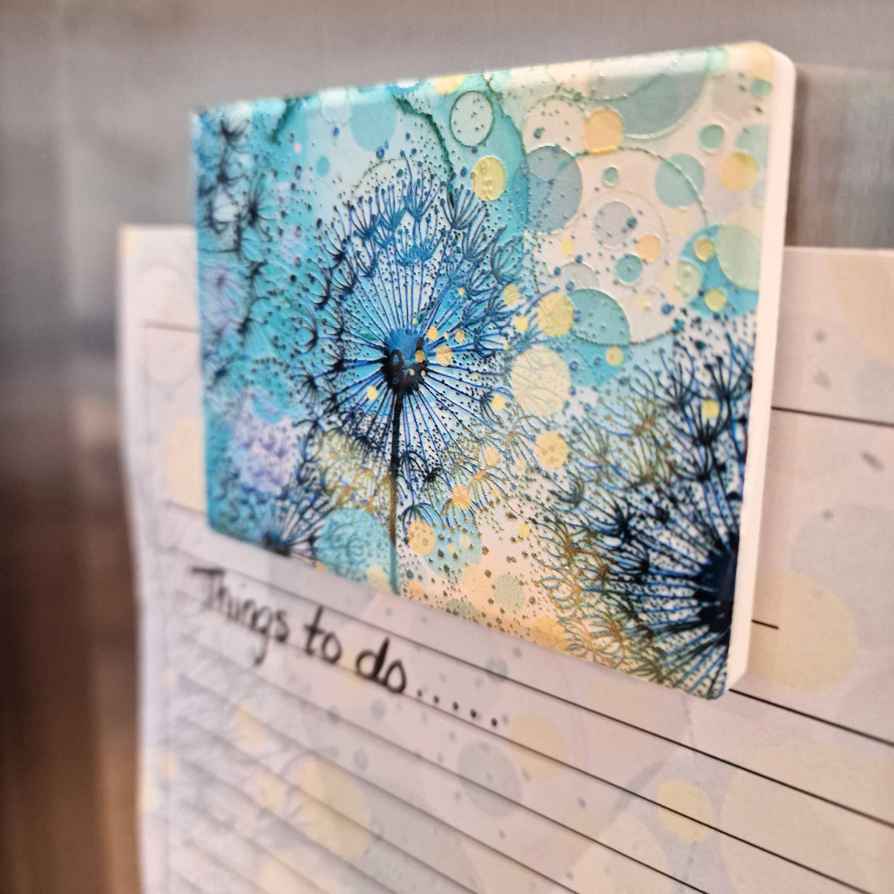 By Jo Crafts – wholesale Magnet – 76-MG Turquoise Dandelion Magnet 2