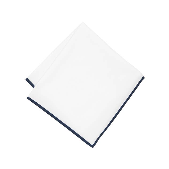 POCHE CARRÉE EN COTON À BORDS CONTRASTANTS POUR CÉRÉMONIE pour la vente par CON.STRUCT