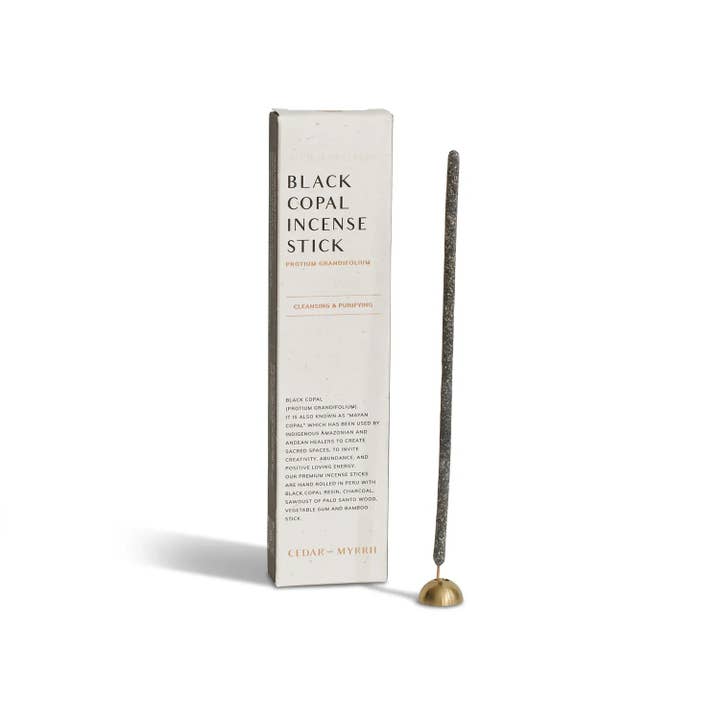 Black Copal Incense Sticks – 7 Hand-Rolled Sticks from Peru for wholesale by Cedar and Myrrh