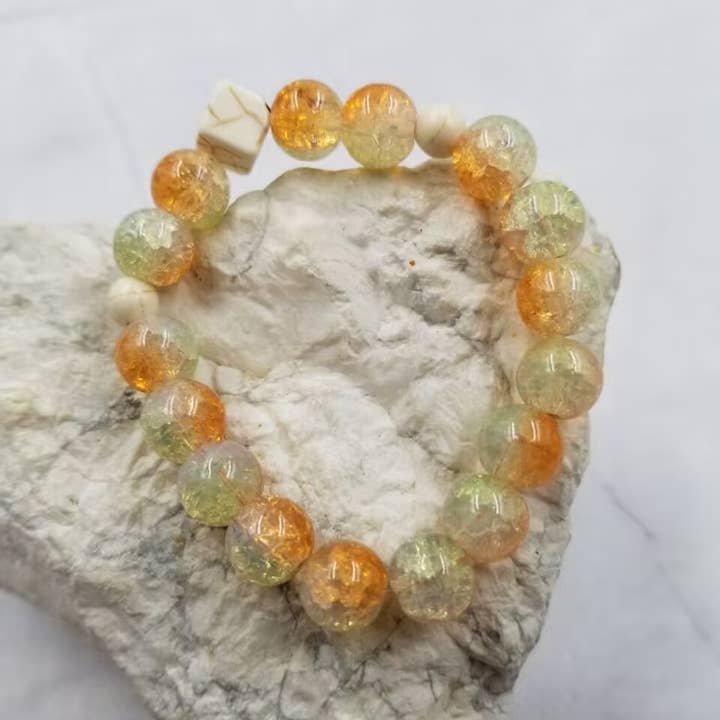 The Pretty Jewellery - Wholesale Beaded Bracelet - Glitter Glass Beaded Bracelet