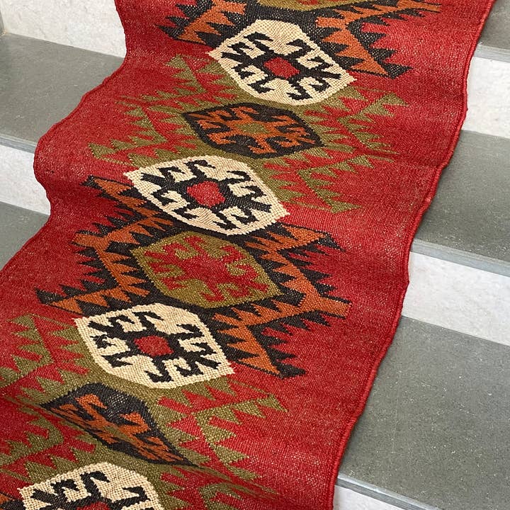 Rugs Boutique - Wholesale Stair runner - 2x12 Ft - Jute\Wool HandWoven Kilim Stair Runner Rug\Carpet.3