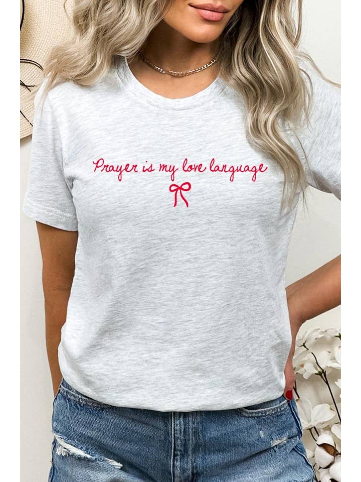COLORBEAR - Wholesale T-shirt (graphic) – women's - Prayer Is My Love Language Graphic Tee