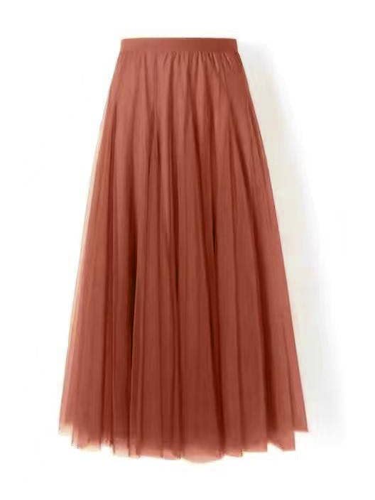 Rosa Clothing - Wholesale Skirt - Women's - 20 colors Ethereal Flowy Elastic Waist Pleated Tulle Skirt19