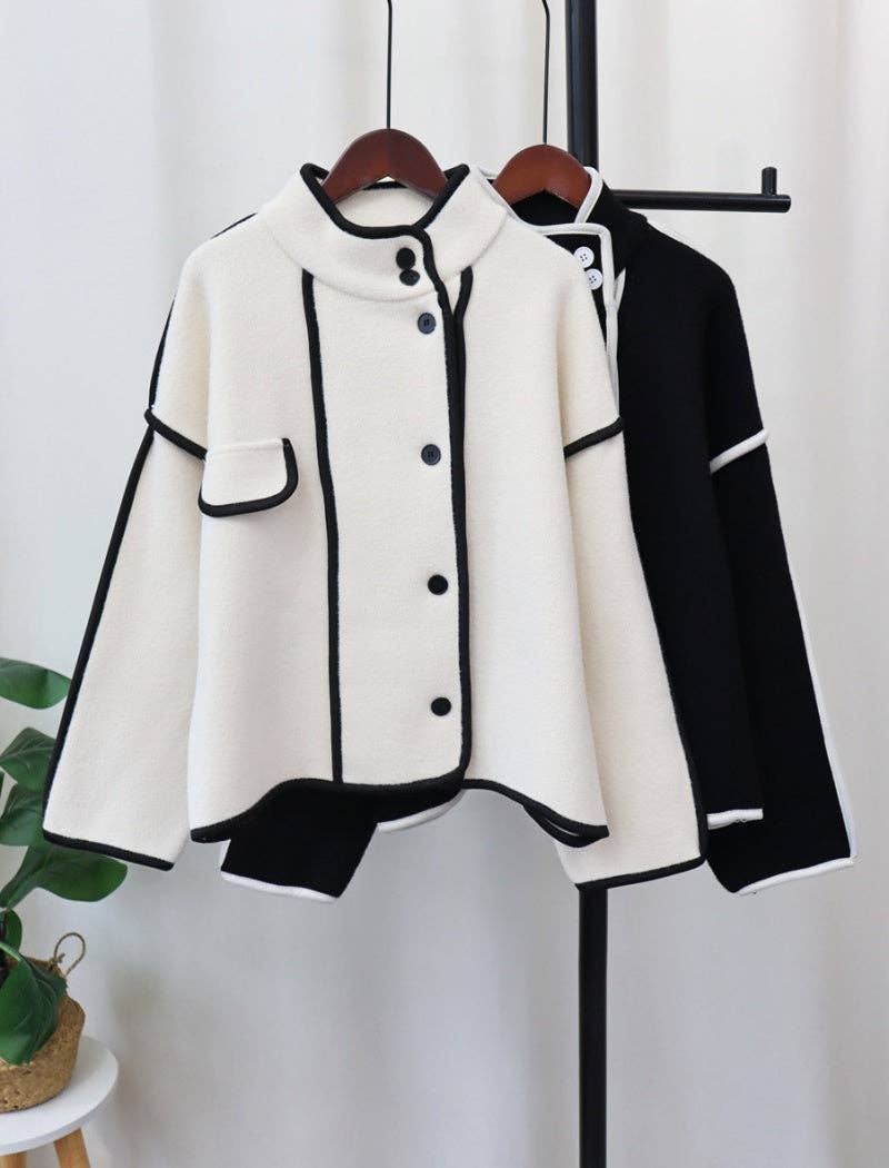 safistyle - Wholesale Jacket - Women's - Button-Up Cape-Style Jacket10