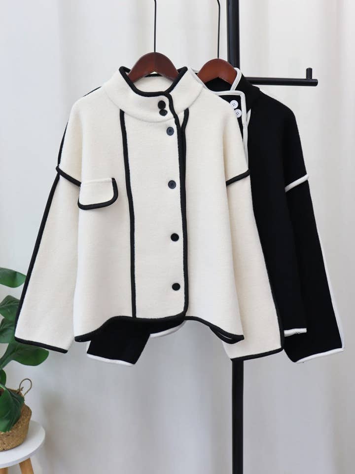safistyle - Wholesale Jacket - Women's - Button-Up Cape-Style Jacket10