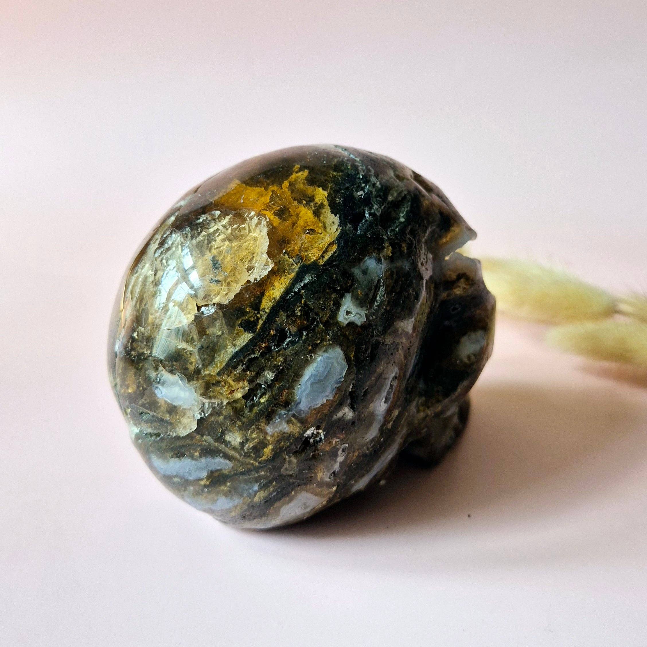 Moonlight Gemstones - Wholesale Spiritual Stone/Crystal - XXL Gemstone Druzy Skull Fluorite Skull - #3 926 grams4