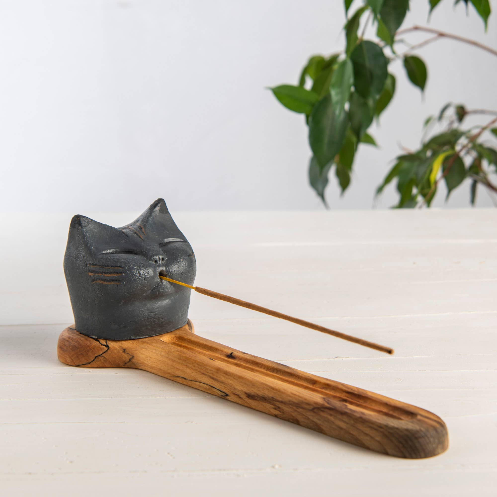 Troy Touch - Wholesale Incense Holder - Tabby Cat Incense Holder, Handmade Incense Holder14