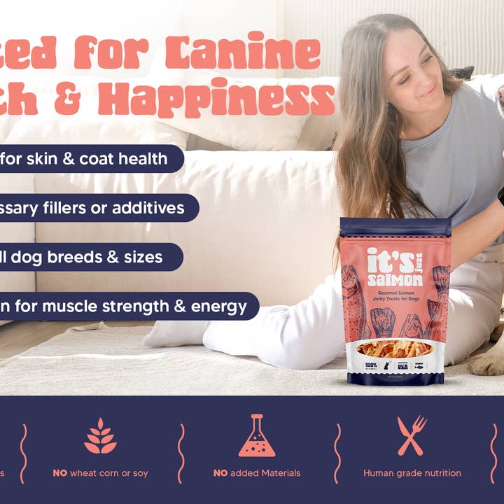 It's Just Salmon - Wholesale Pet Treats - Dog - It's Just Salmon Gourmet Dog Treats, 100% Natural, 10 oz.4