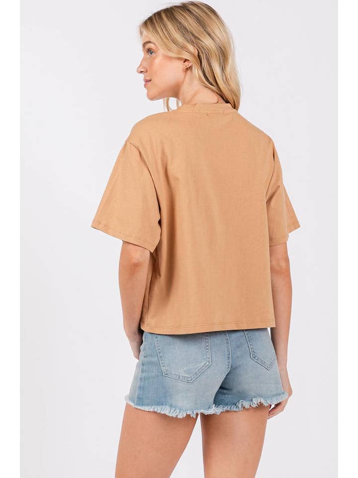 Zutter - Wholesale Screen Printed T-Shirt - Women's - Jesus Saves Graphic S/S Relaxed Faux Crop Tee11