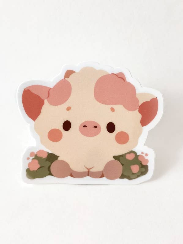 Adesivo mucca fiore per la vendita all'ingrosso da parte di LoveLoomi