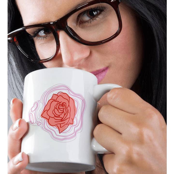 3dRose - Wholesale Coffee Mug - 3dRose, Image of a Rose with Abstract Lines, Mug9
