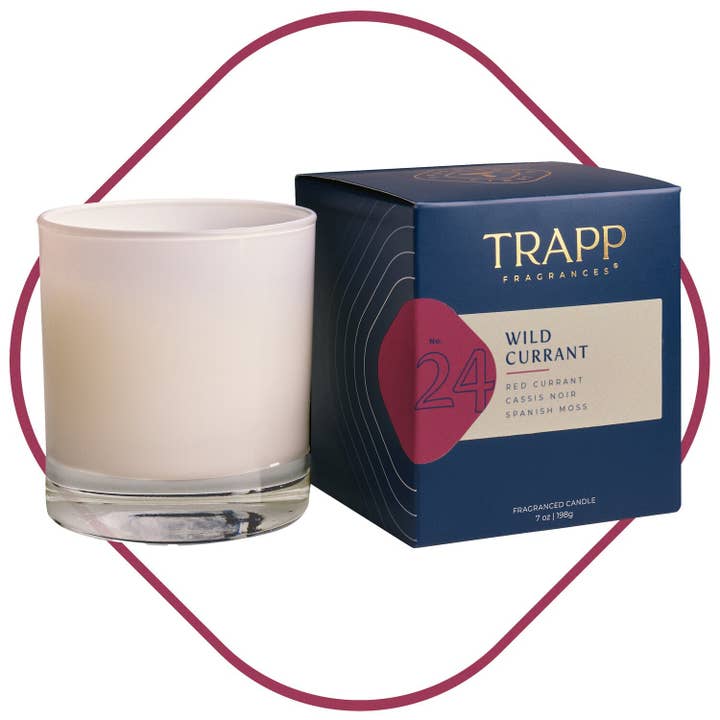 No. 24 Wild Currant 7 oz. Candle in Signature Box for wholesale by Trapp Fragrances