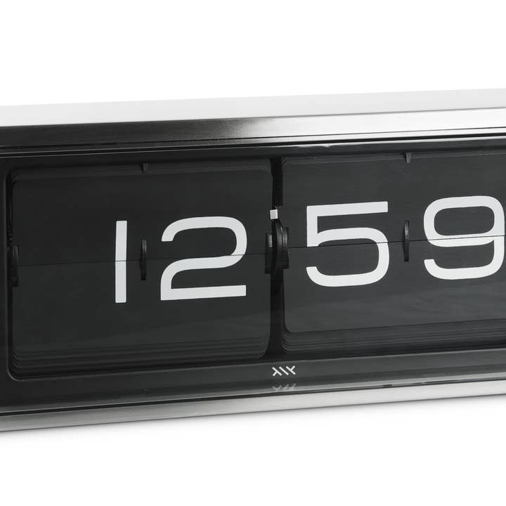 Time and More UK Ltd – wholesale Wall clock – LEFF AMSTERDAM BRICK RETRO FLIP CLOCK IN STEEL & BLACK5