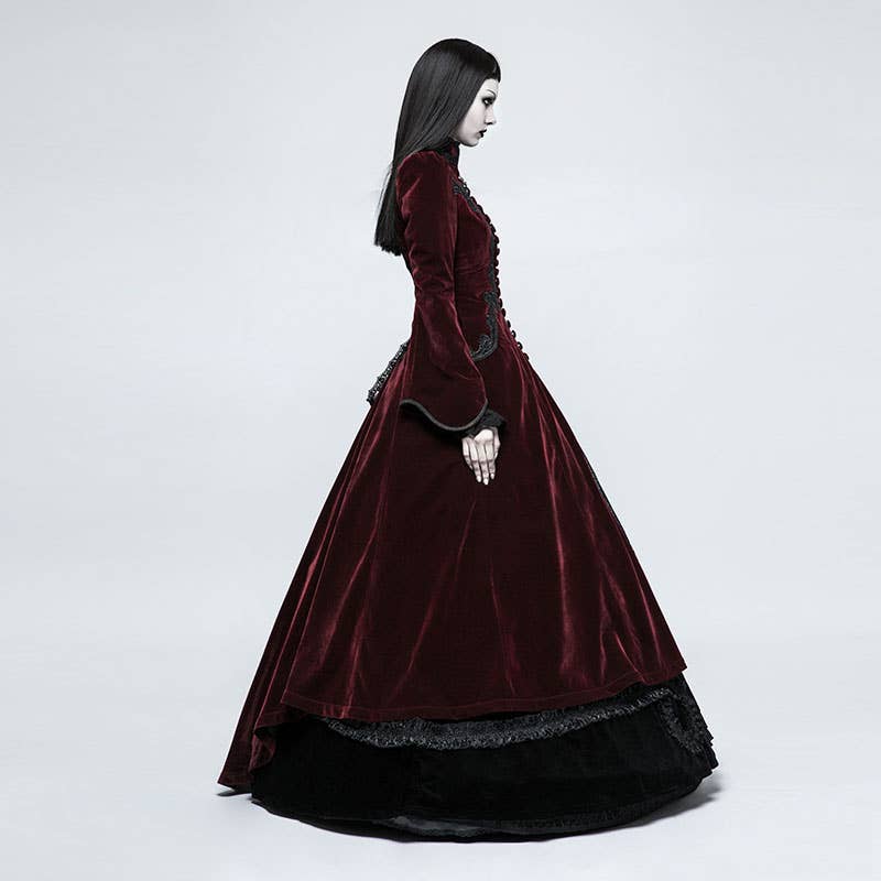 Western Fashion - Wholesale Dress - Women's - GOTHIC PALACE SWALLOW TAIL LONG DRESS2