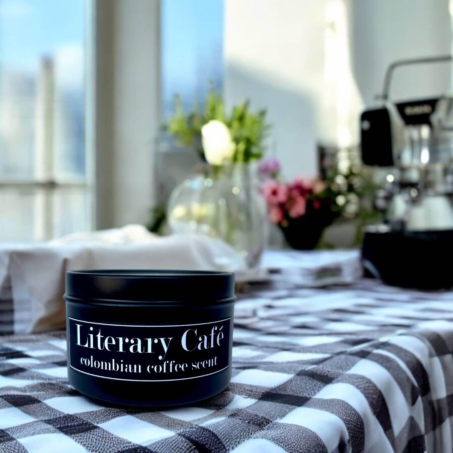 Fly Paper Products - Wholesale Travel Candles - Literary Cafe 4oz Candle Colombian Coffee Scent0