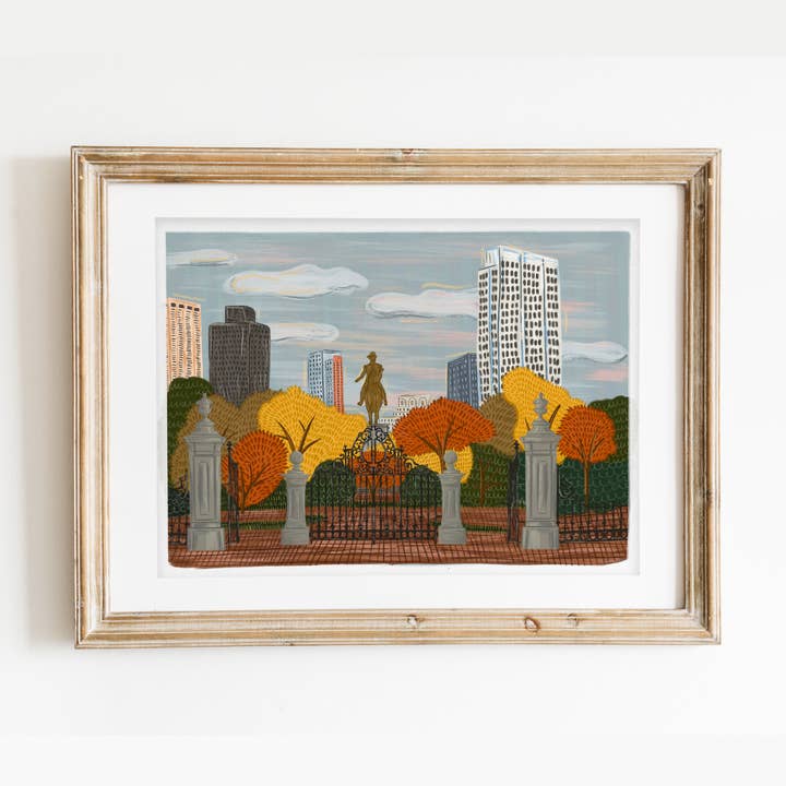 Boston Public Garden i hösttryck för wholesale av Lux + Trip