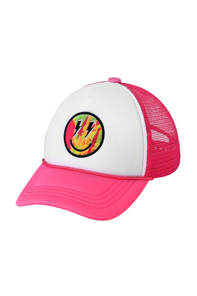 Hana - Wholesale Baseball Cap - Kids - C.C Kids Lightning Bold Eyes Smiley Face Trucker Cap4