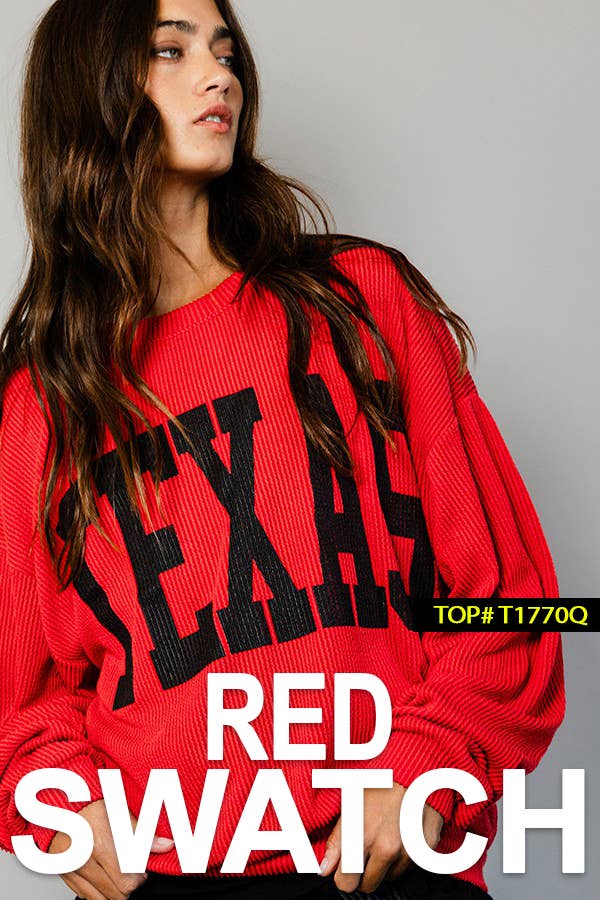 BUCKETLIST INC - Wholesale Graphic Sweatshirt - Women's - T1770I -'INDIANA' Comfy Oversize Graphic Sweatshirt, Gameday4