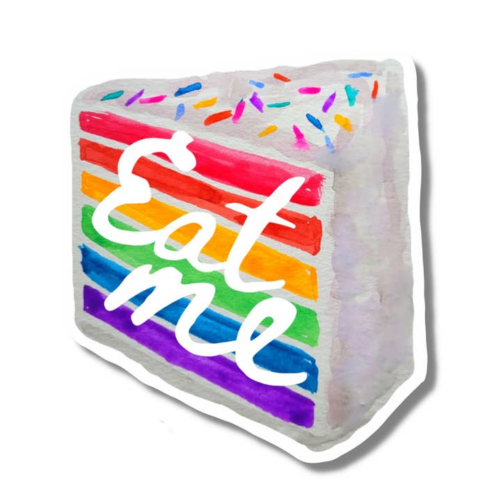 Sticker vinyle Eat Me Cake pour la vente par Salt & Paper