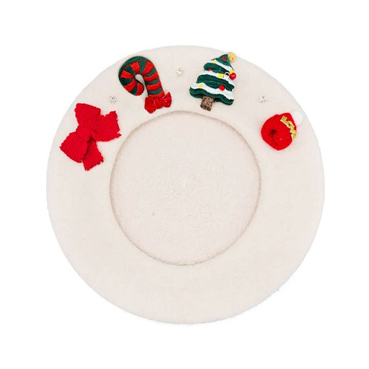 Madeline Love - Wholesale Beret - Women's - Wool Blended Christmas Charm Pointed Beret Hat8