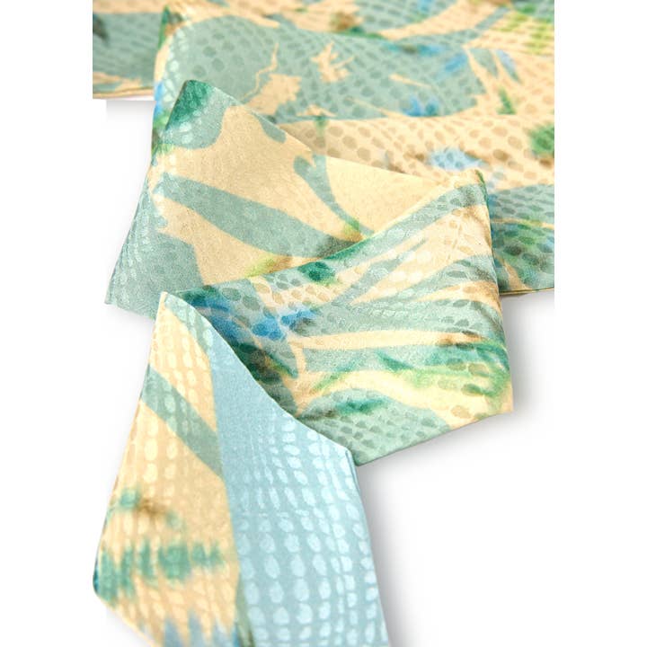 ASYII - Wholesale Scarf - Women's - Printed Floral Jacquard Silk Ribbon4