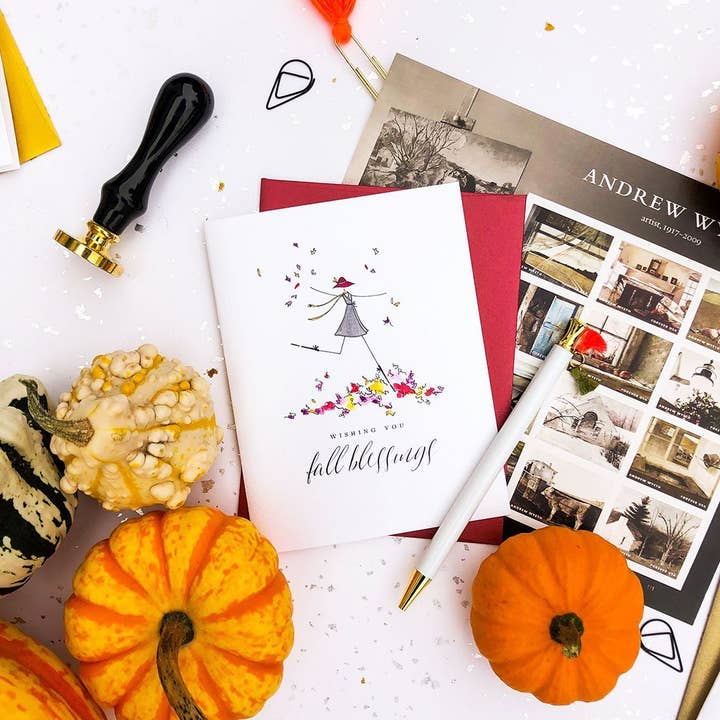 "FALL BLESSINGS" ANYTIME CARD for wholesale by LO in LONDON®