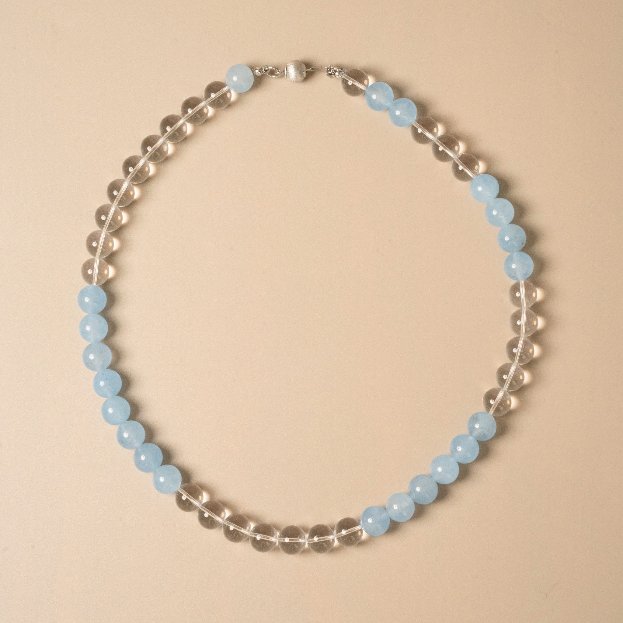 Factor Stories - Wholesale Beaded/Pearl Necklace - Aquamarine Necklace0