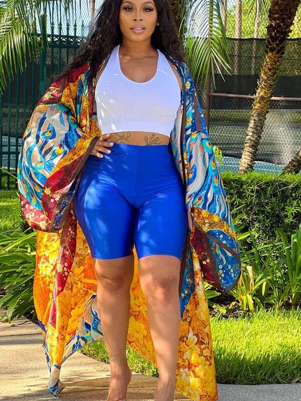 Aria Romance - Wholesale Kimono - Women's - Colorblock Smock Top1