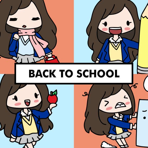 Autocollants Sarah de l'école pour la vente par Stickies by C&S