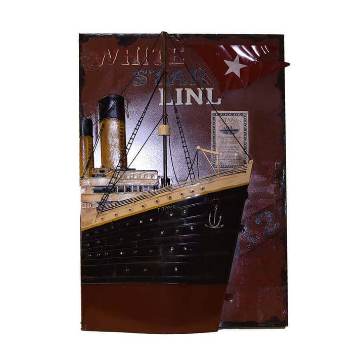 Wandgemälde aus Metall mit Titanic 70cm für den Großhandel von giftland
