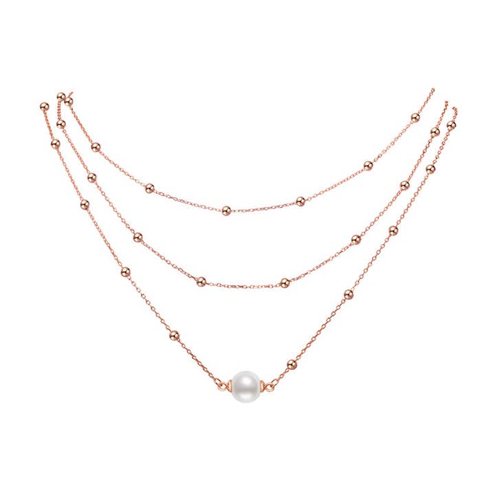 New Yorker Freshwater Pearl Necklace WN00138 for wholesale by PEARLY LUSTRE