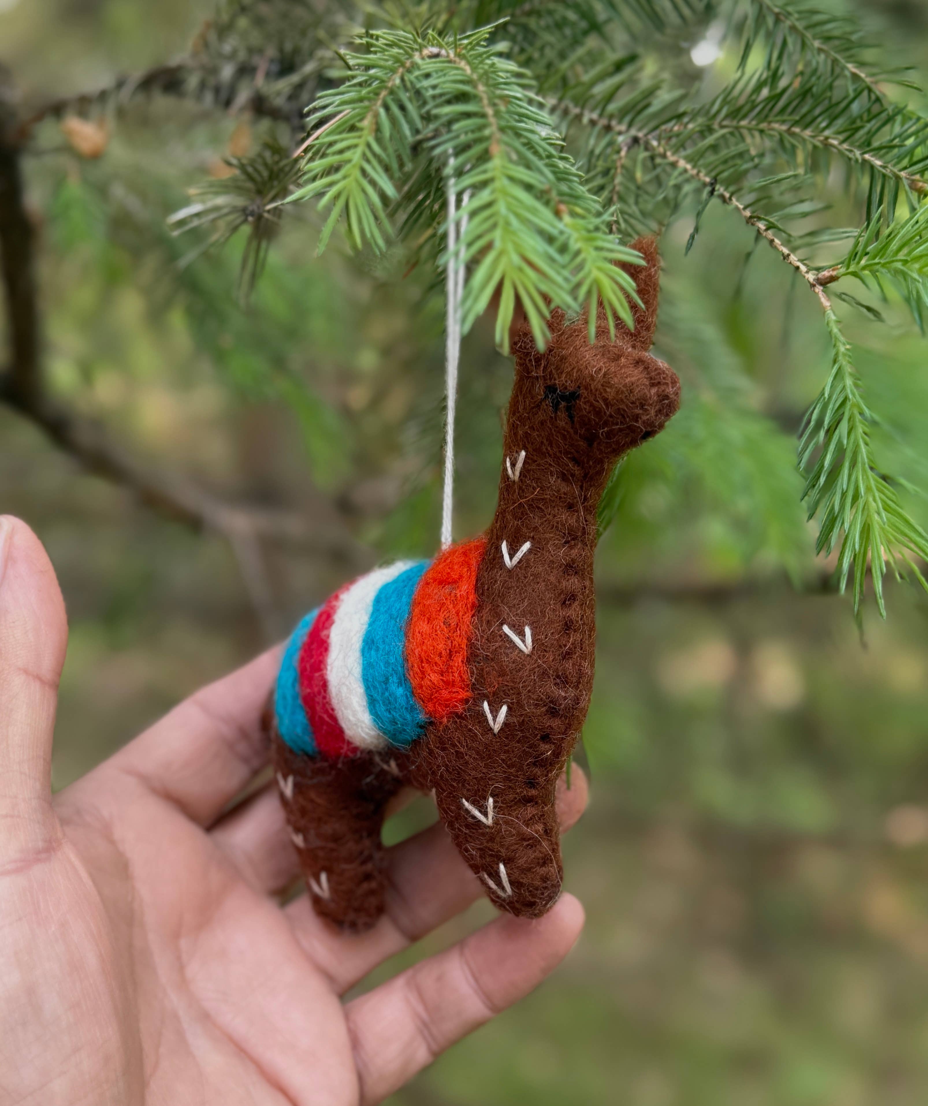 Lungta Imports - Wholesale Ornament -  Hand-Felted Farm Animals Christmas Ornaments – Fair Trade 21