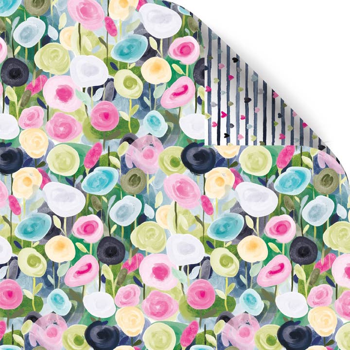 Papier Cadeau Éclat Fleuri - Lot de 25 pour la vente par Deva Designs Ltd